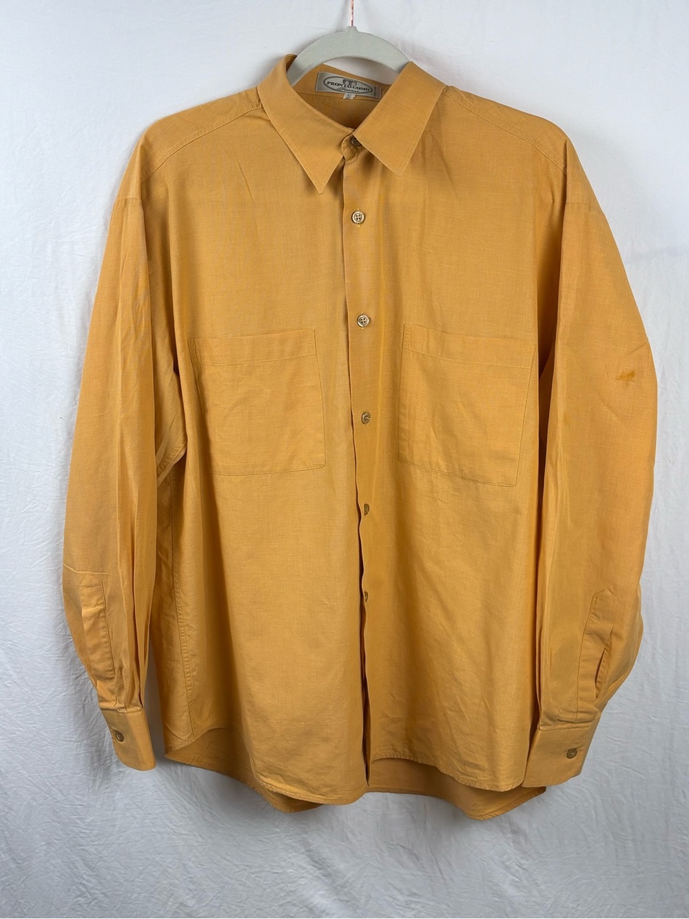 Pronto Uomo Firenze made in Italy Medium 50 Men's Button-Up Shirt in Mustard
